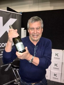 Konrad with his iconic Marlborough sauvignon blanc
